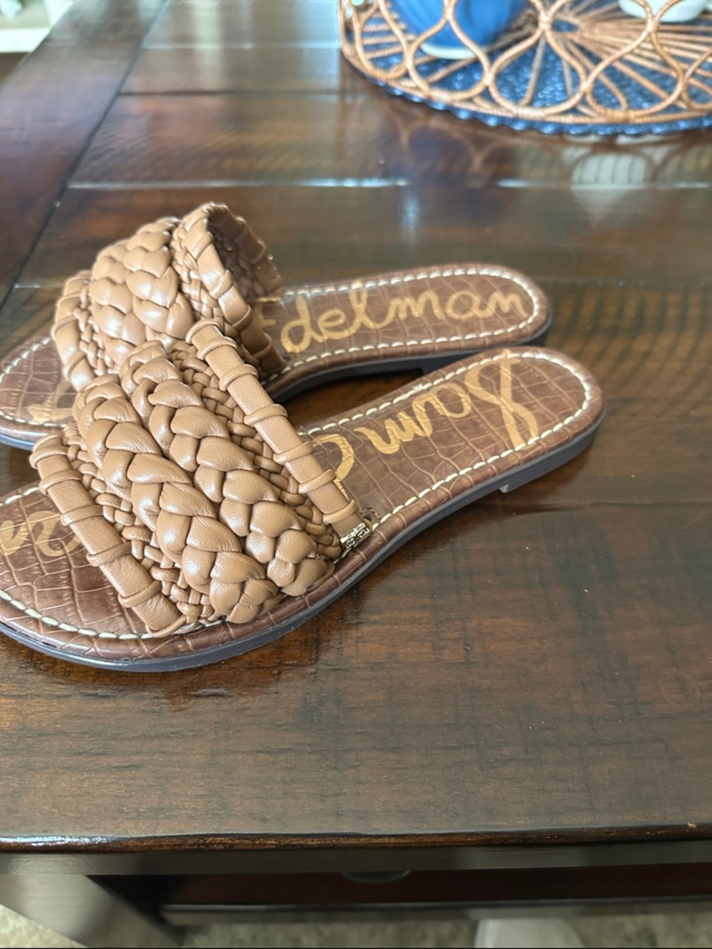 Sam Edelman Braided Slide Sandals in Tan